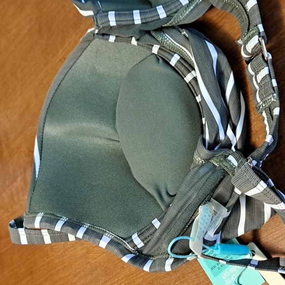 Sea Level Swim Australia Striped Grey and White Women's Bra - Picture 6 of 7